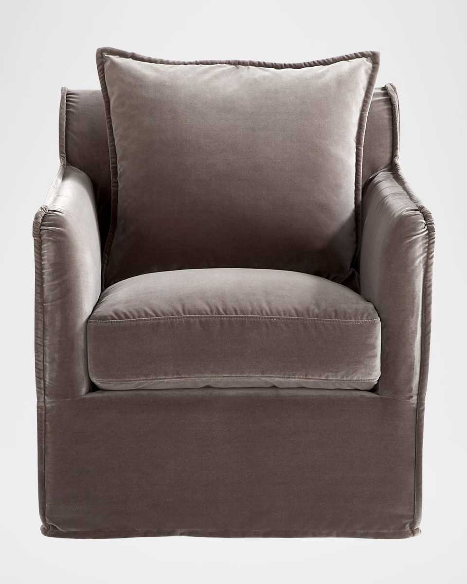 Wrinnie Velvet Swivel Chair